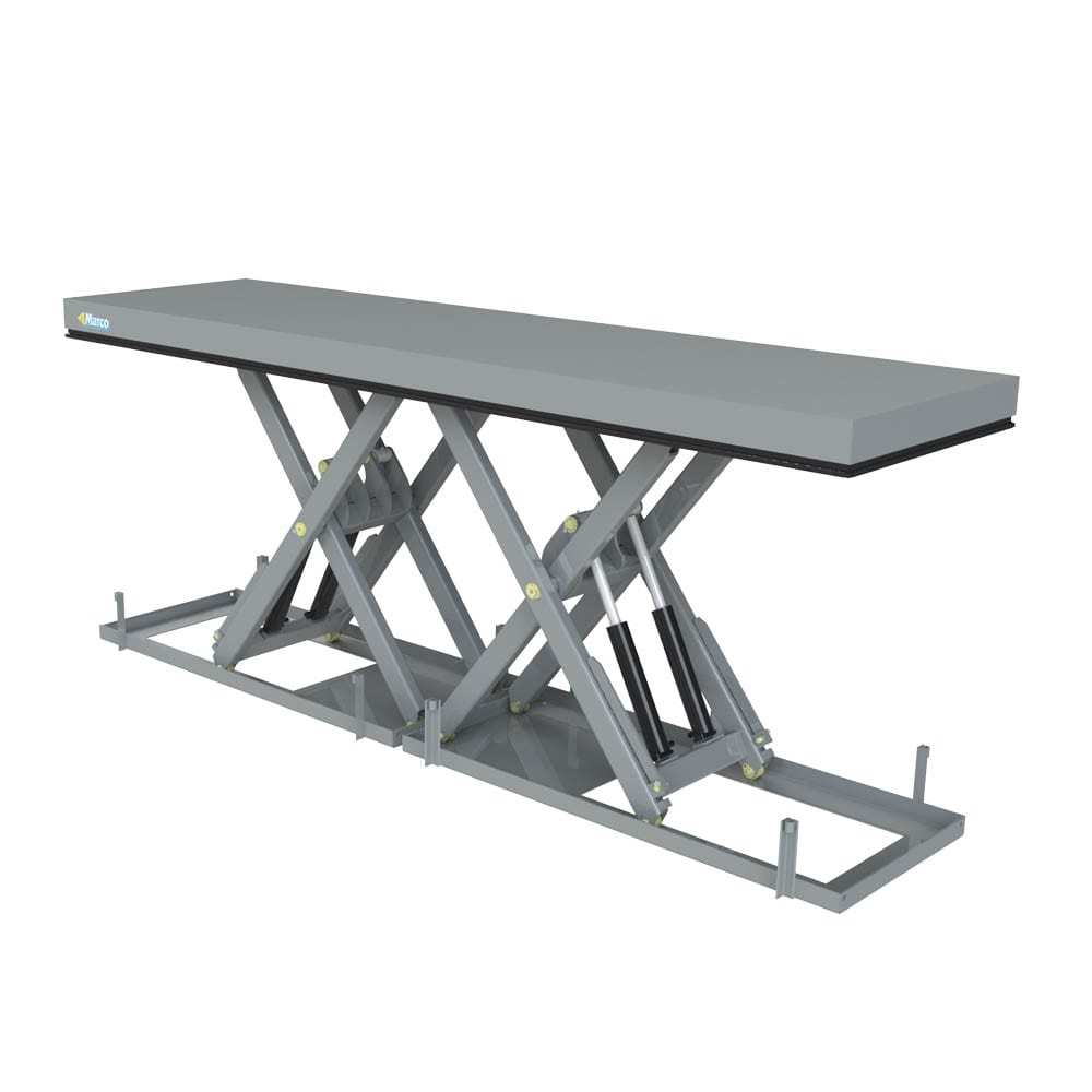 MARCO long-platform twin scissor table with synchronised lifting mechanisms