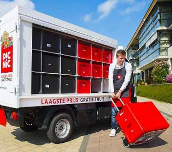 Delivery of food with electric van