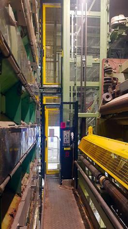 Andritz-lufttorken med den nya plattformen i bakgrunden