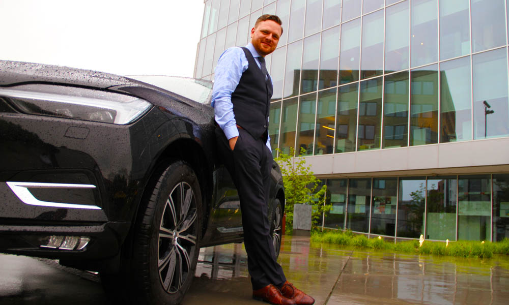 Erik Dahllöf y su Volvo XC60 personal