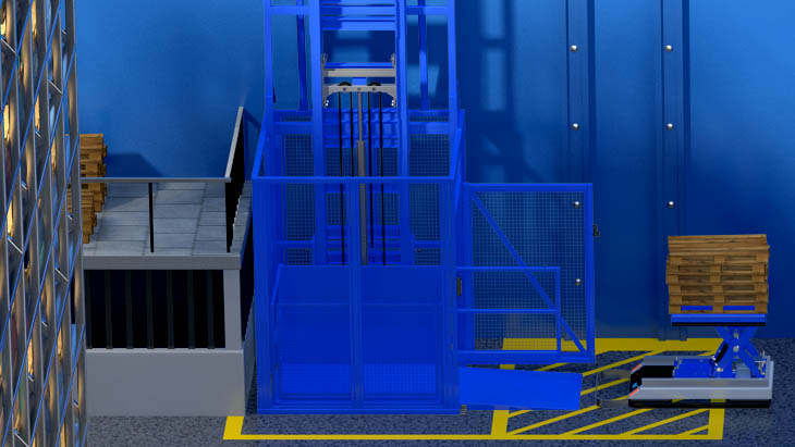 Mezzanine floor storage