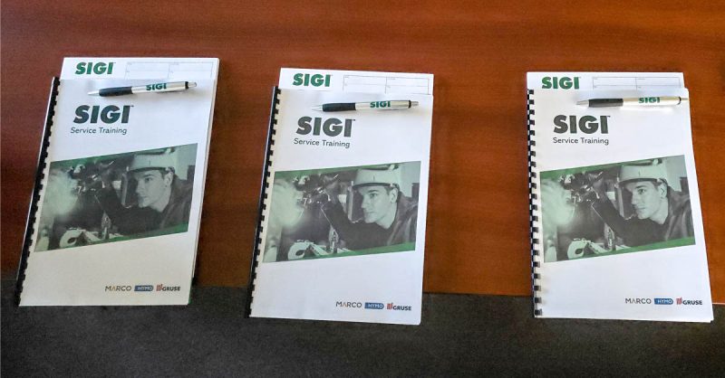 SIGI Site Service Training material used as both print and on-site reference.